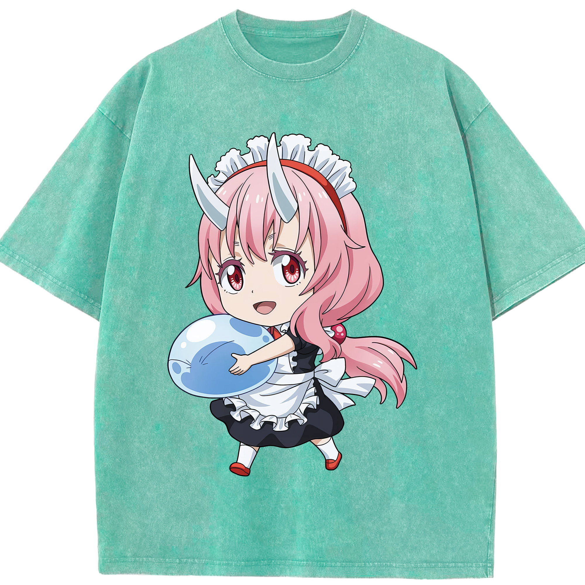 （画像用） 転スラ Regarding Reincarnated to Slime 綿100% ヴィンテージ風 半袖Tシャツ（フロントプリント）